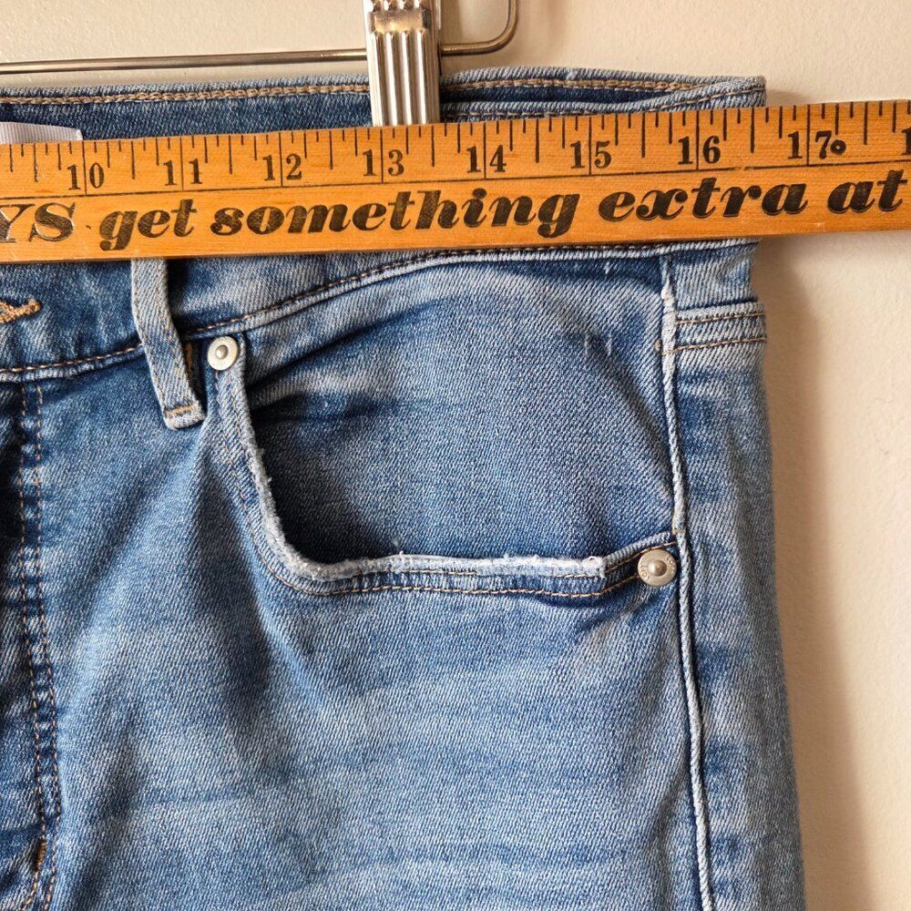 EUC LIKE NEW LOFT THE SKINNY RAW HEM STRETCH JEANS SIZE 31/12 WOMENS - Picture 12 of 14